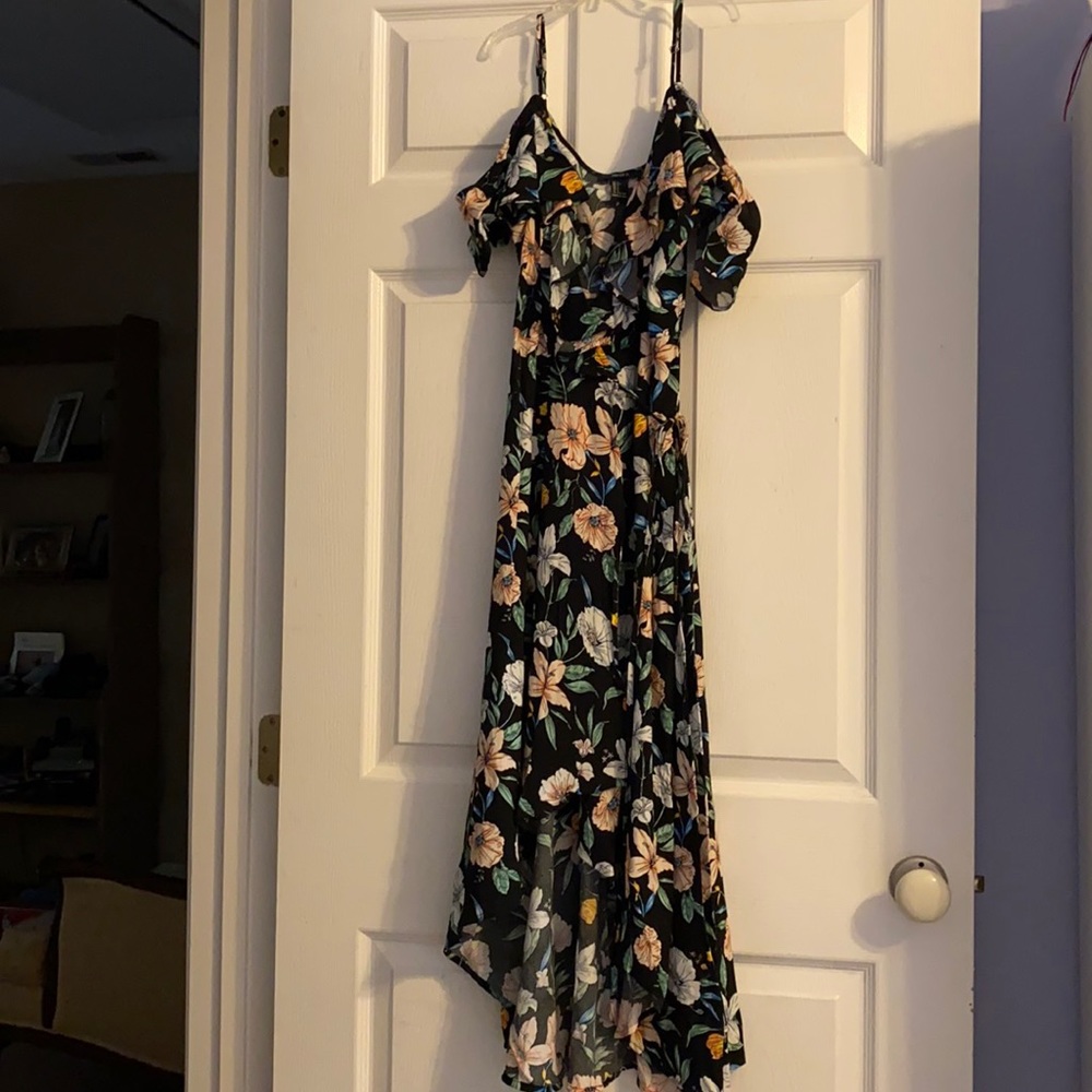 Off the shoulder high low dress